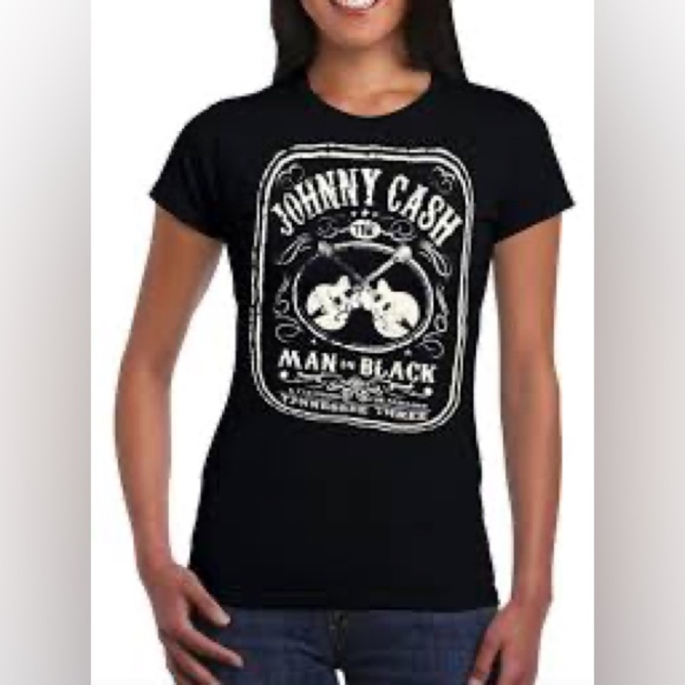 NWOT | Johnny Cash | Man in Black Band Tee | Unisex | Heather Charcoal | XL